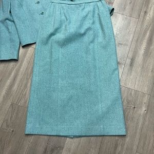 Pendleton Virgin Wool 2pc Suit Jacket & Skirt Blue